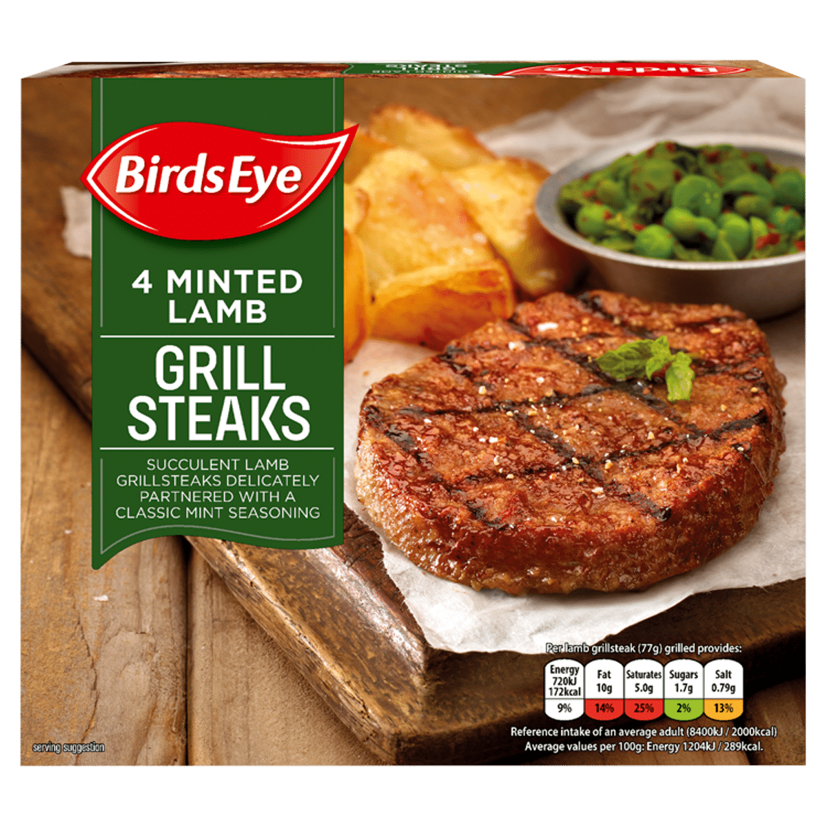 Birds Eye 4 Minted Lamb Grill Steaks 300g
