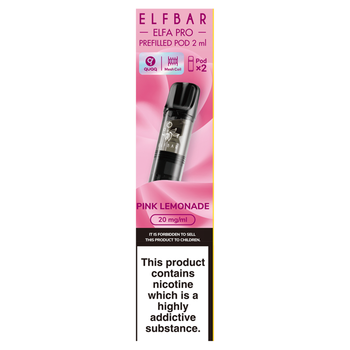 Elfbar Elfa Pro 2 Pink Lemonade Prefilled Pod 2ml