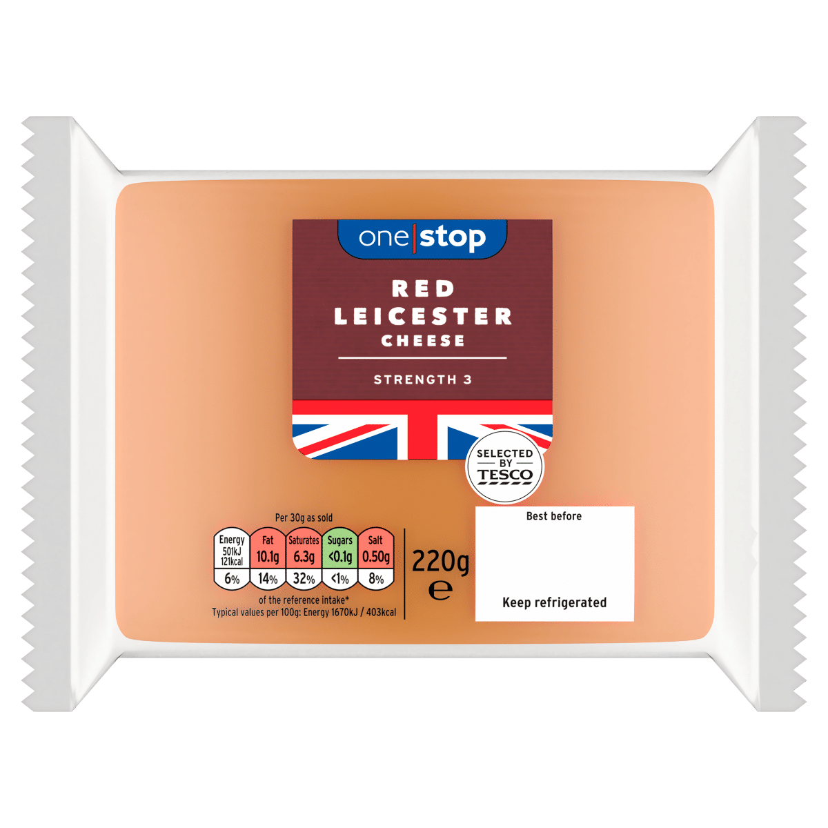 One Stop Red Leicester Cheese 220g
