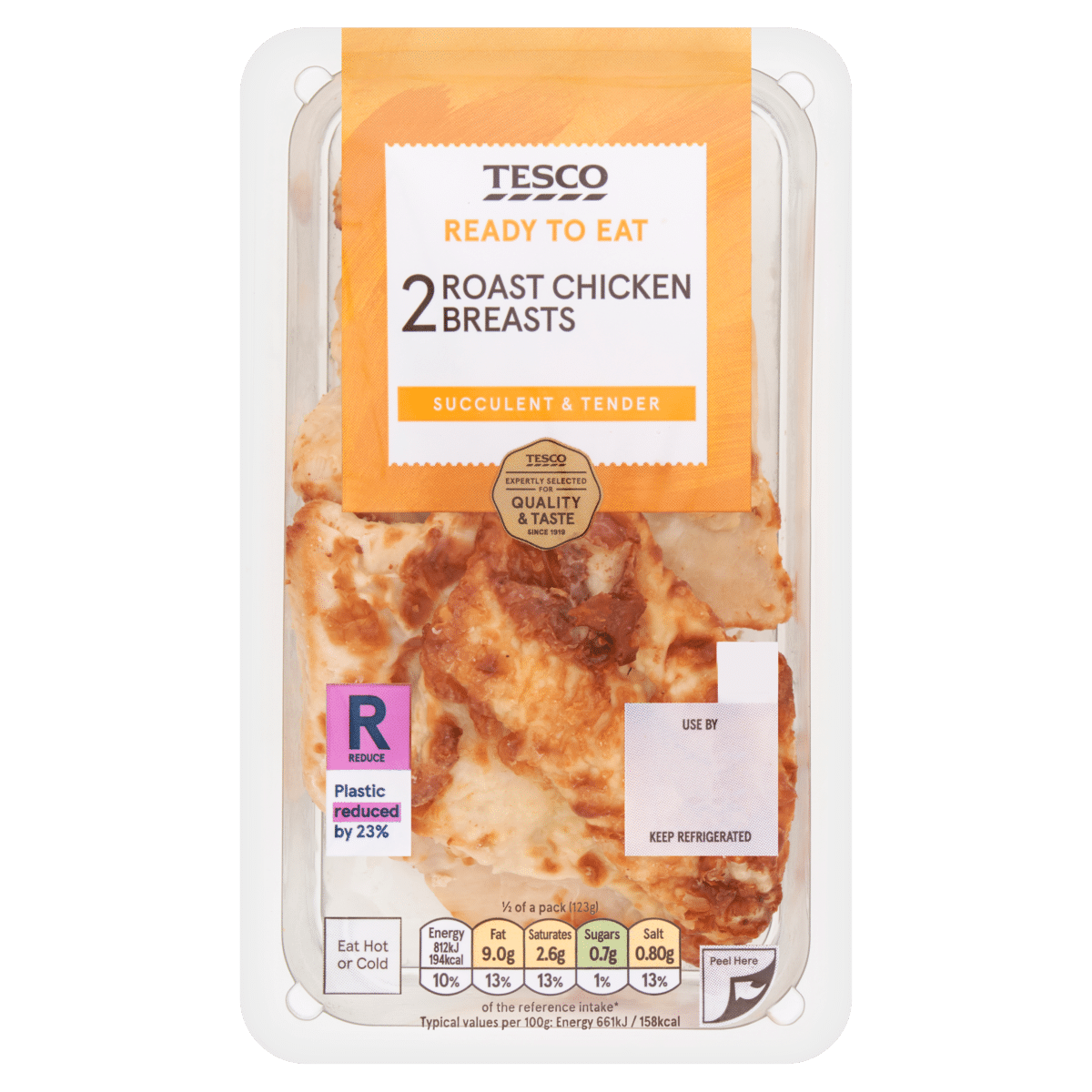 Tesco 2 Roast Chicken Breasts 245g