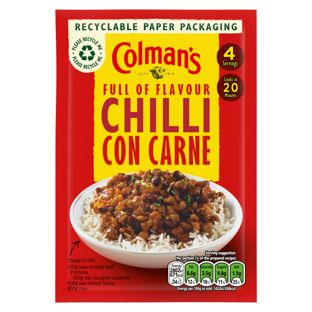 Colman’s  Recipe Mix Chilli Con Carne 50 g
