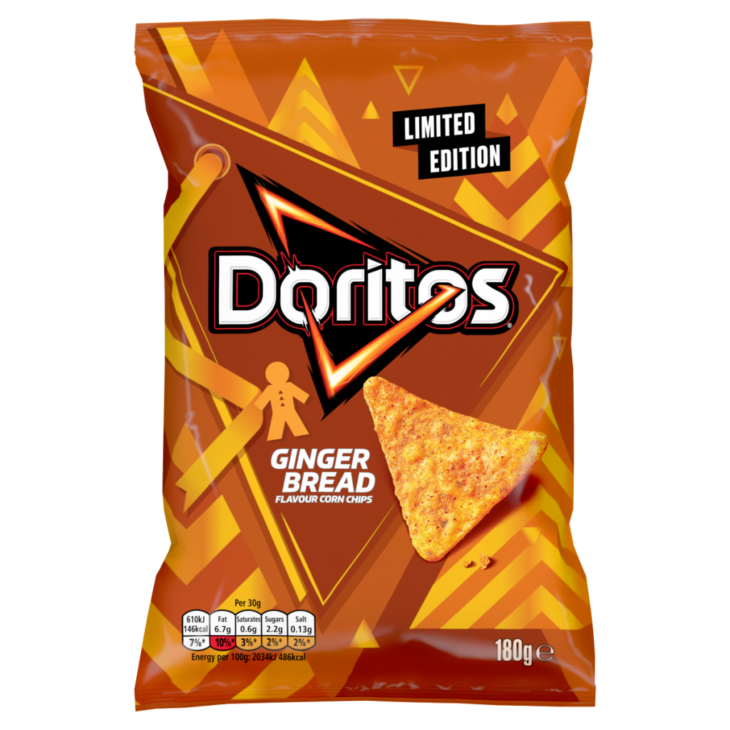 Doritos Limited Edition Gingerbread Flavour Corn Sharing Crisps 180g