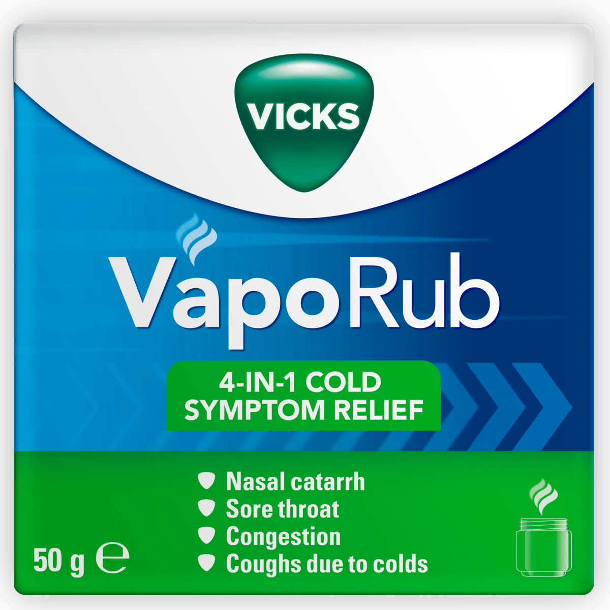 Vicks VapoRub relief of cough cold & flu like symptoms Jar 50g