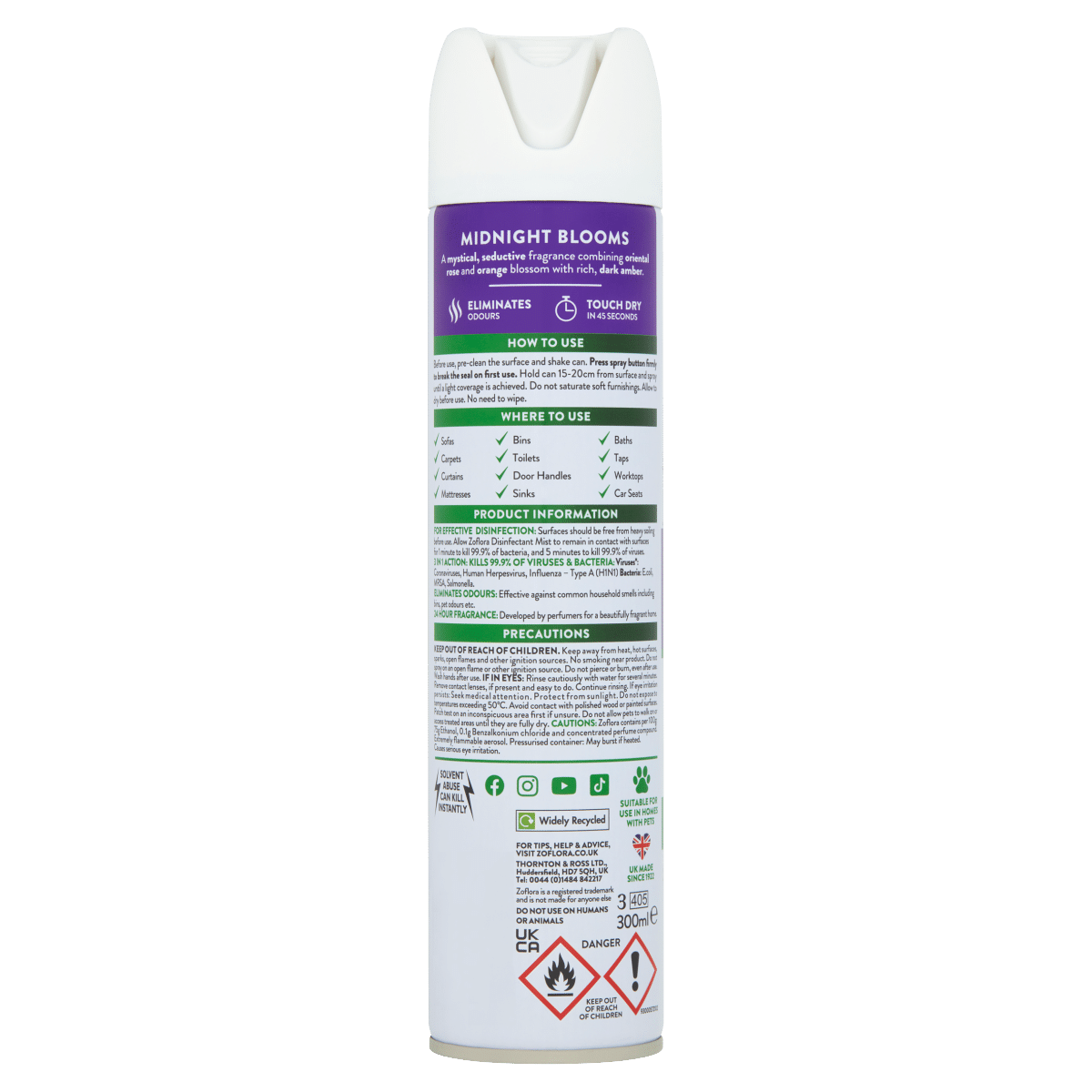 Zoflora Disinfectant Mist Midnight Blooms 300ml