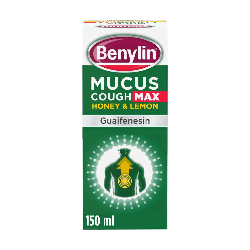 Benylin Mucus Cough Max Honey & Lemon Flavour Syrup 150ml