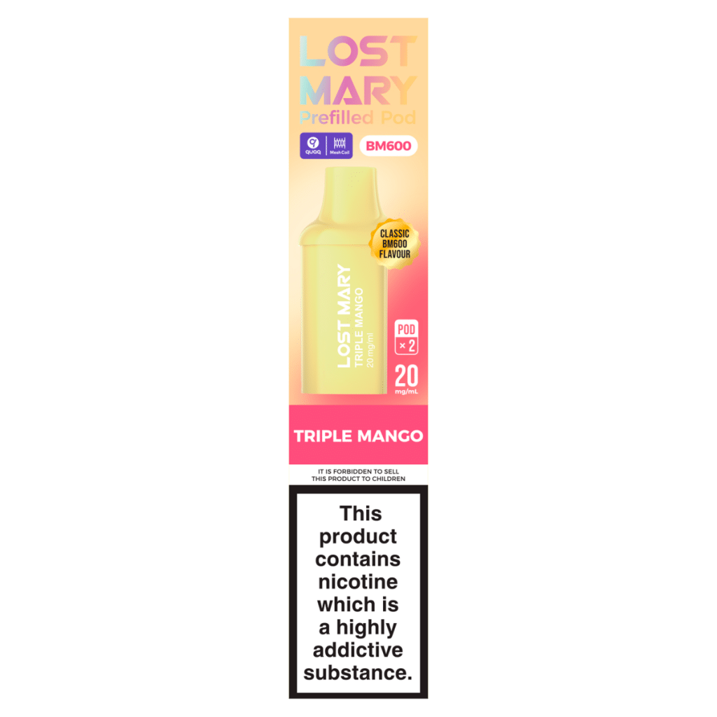 Lost Mary BM600 2 Triple Mango Prefilled Pod 20mg/ml