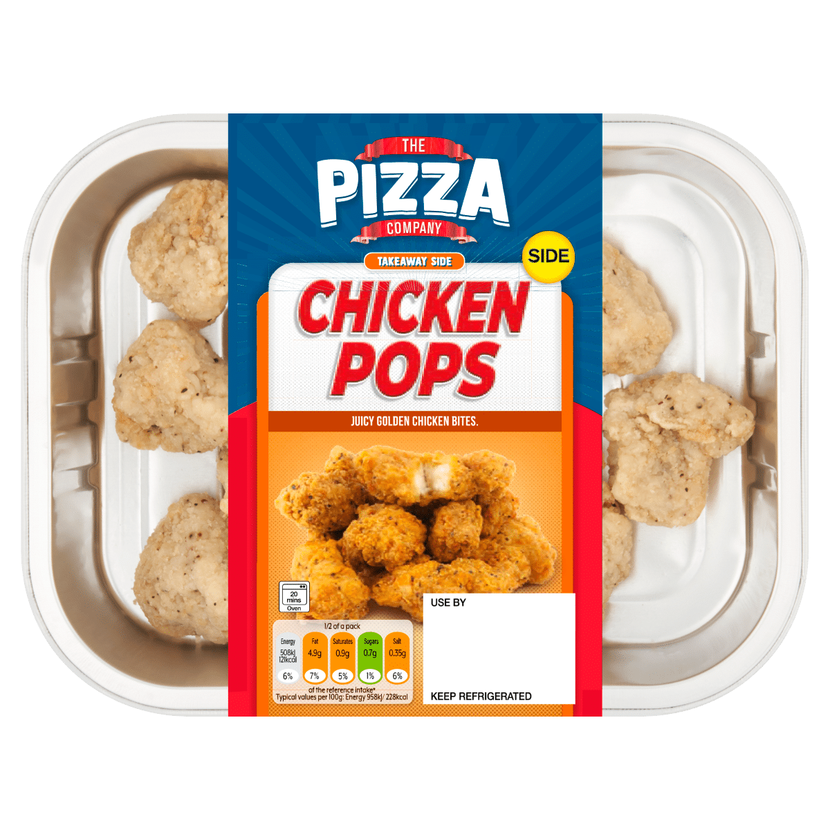 The Pizza Company Takeaway Side Chicken Pops 128g