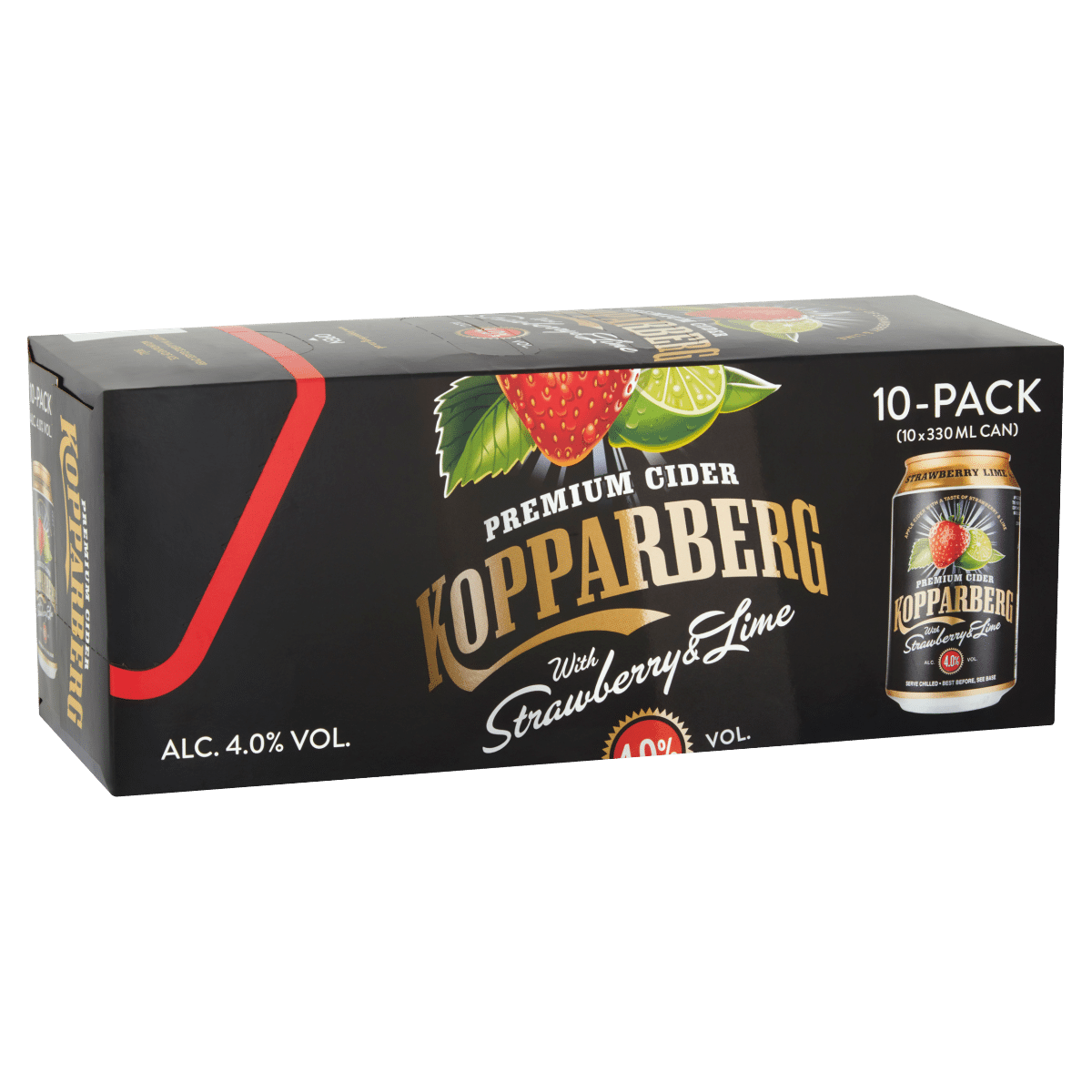 Kopparberg Premium Cider with Strawberry & Lime 10 x 330ml
