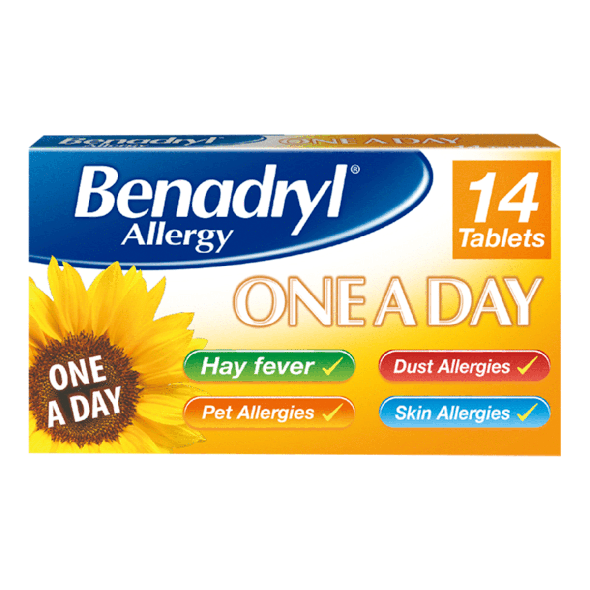 Benadryl 1 a Day 10 Miligram Tablet 14 pieces