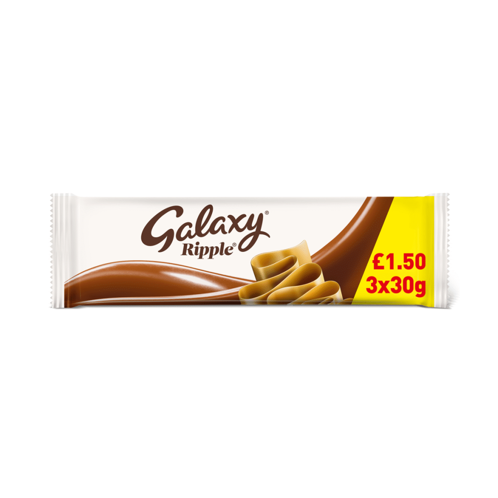 Galaxy Ripple Milk Chocolate Snack Bars Multipack £1.50 PMP 3x30g