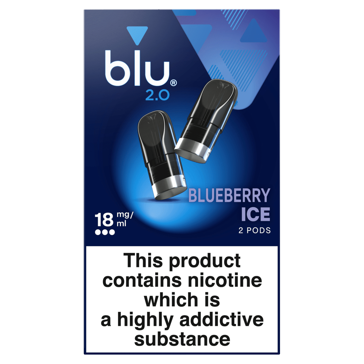blu 2.0 Blueberry Ice Vape Pods 18mg/ml 2 x 1.9ml