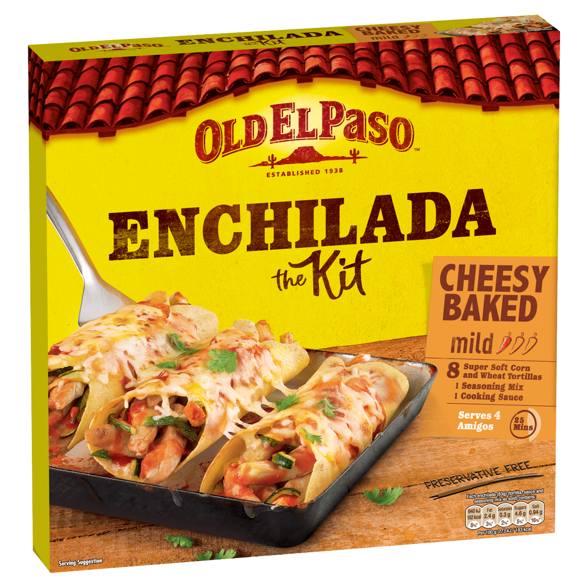 Old El Paso Cheesy Baked Enchilada Kit 663g