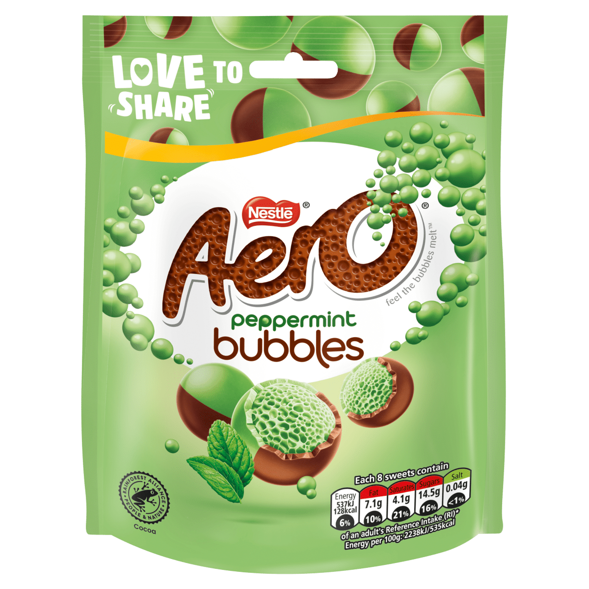 Aero Peppermint Bubbles 92g