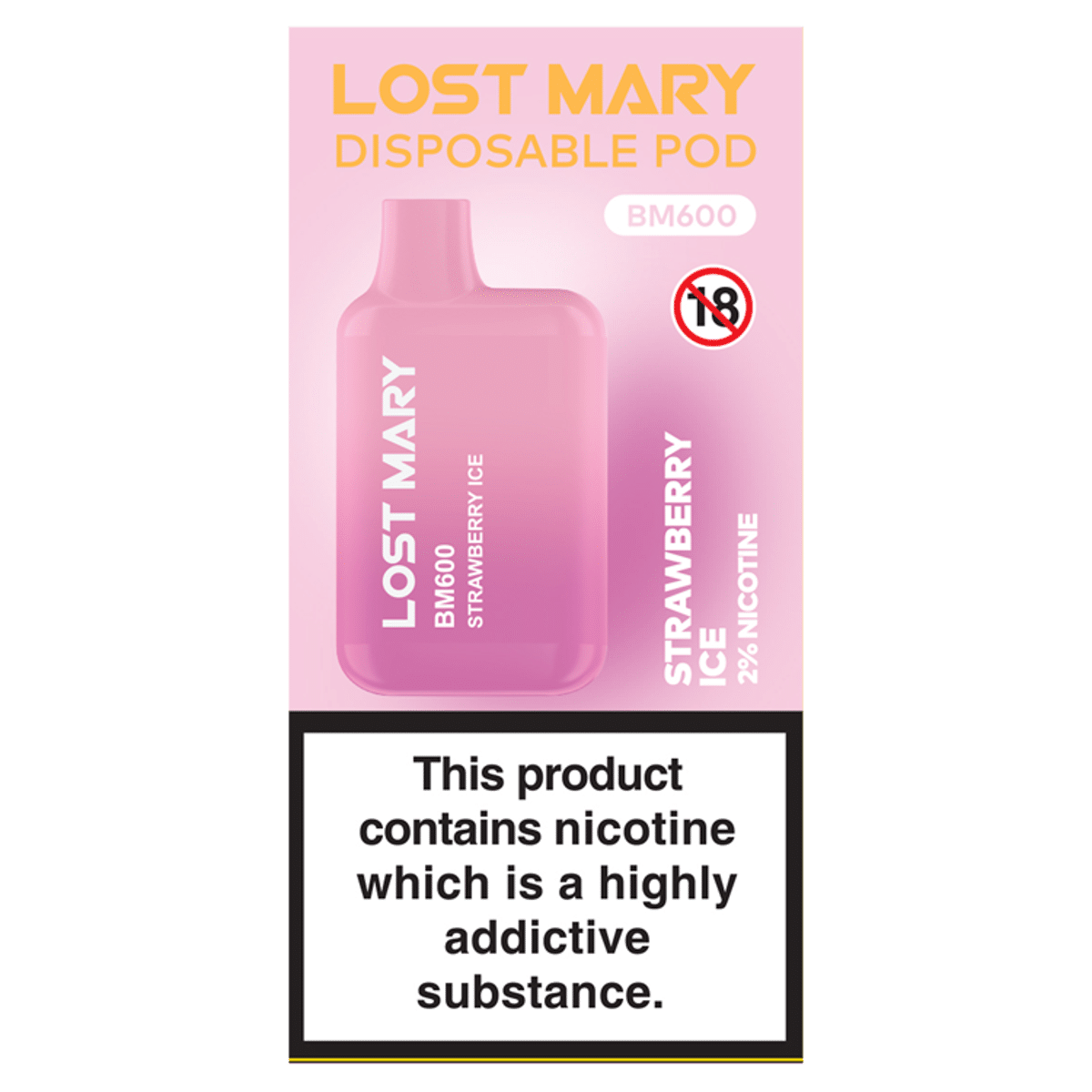 Lost Mary Disposable Pod BM600 Strawberry Ice