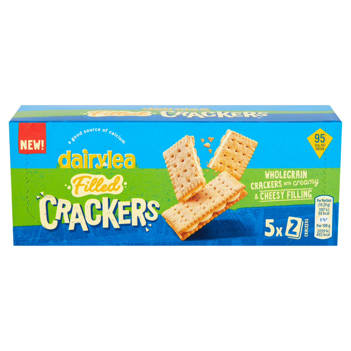Dairylea Filled Crackers Cheesy Snack 5 pack 96.4g