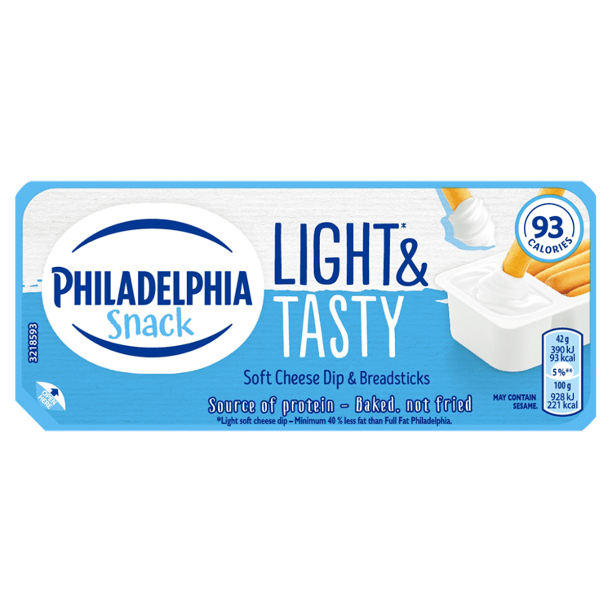 Philadelphia Snack Soft Cheese Dip & Breadsticks 42g