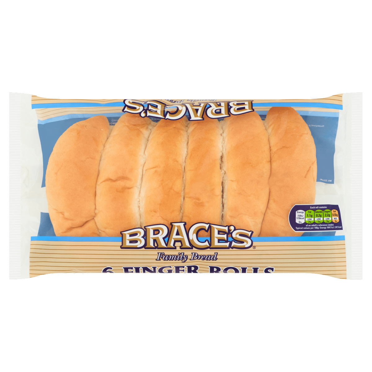 Brace’s Family Bread 6 Finger Rolls
