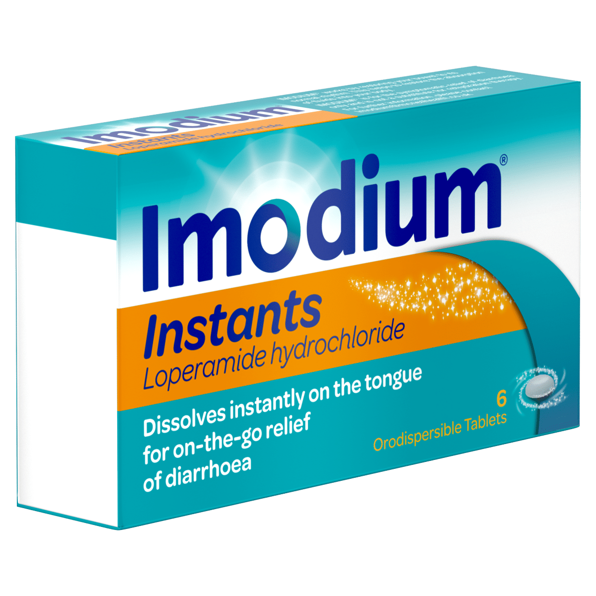 Imodium Instants For On-The-Go Diarrhoea Relief 6 Tablets