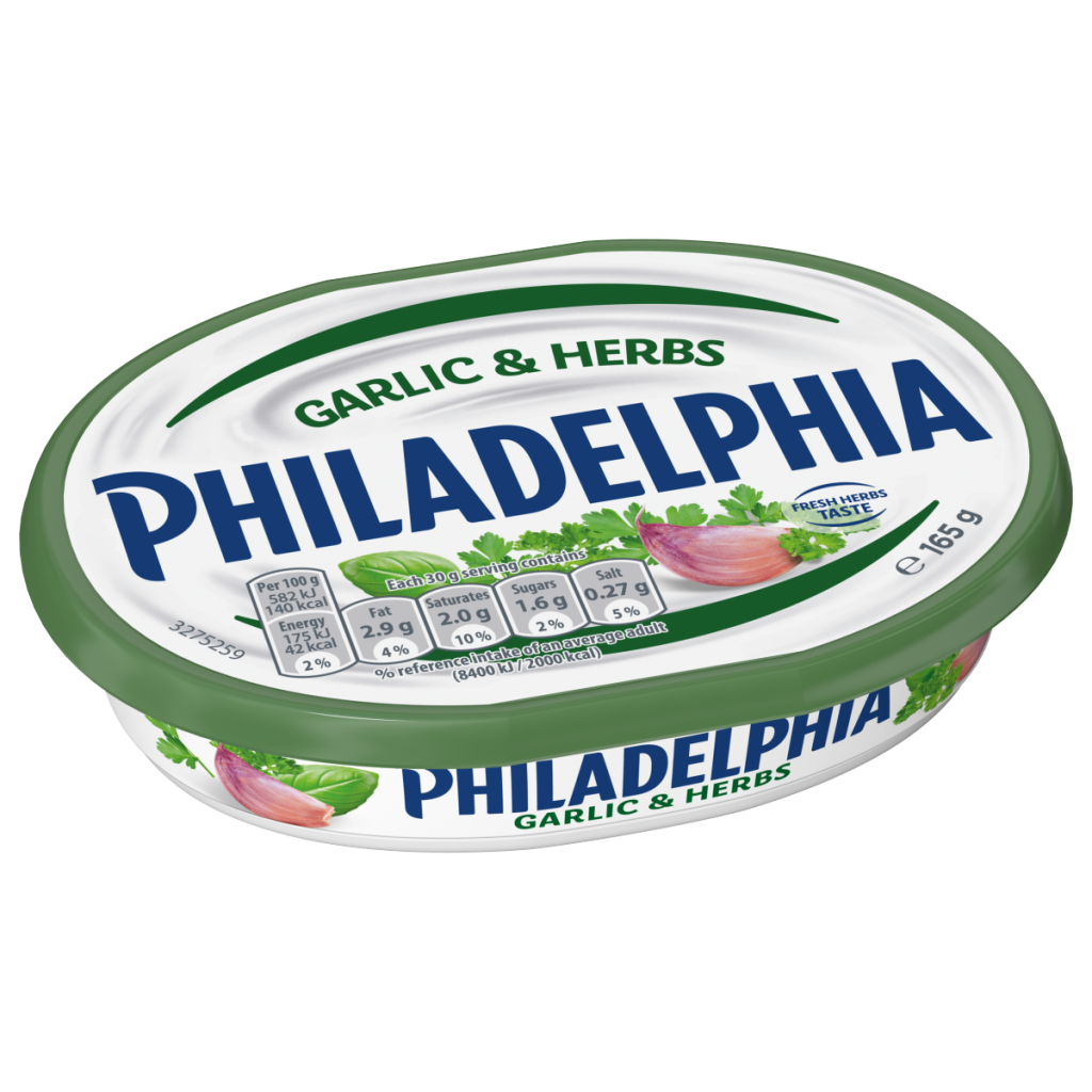 Philadelphia Garlic & Herbs Soft Cream Cheese 165g