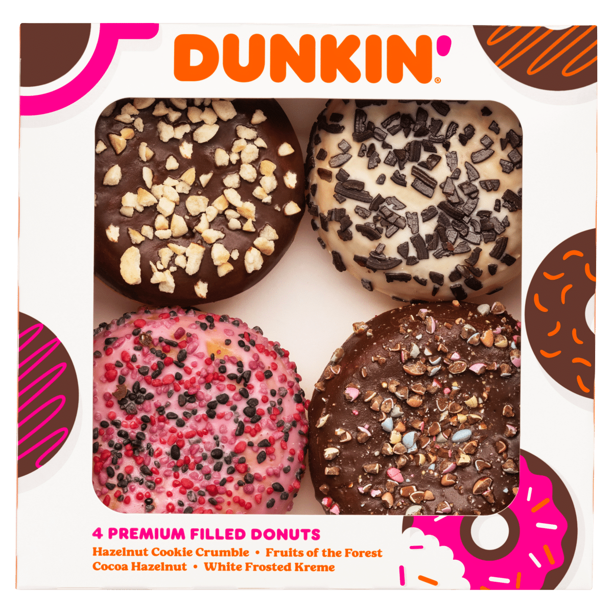Dunkin’ 4 Premium Shells Donuts Variety Pack 332g