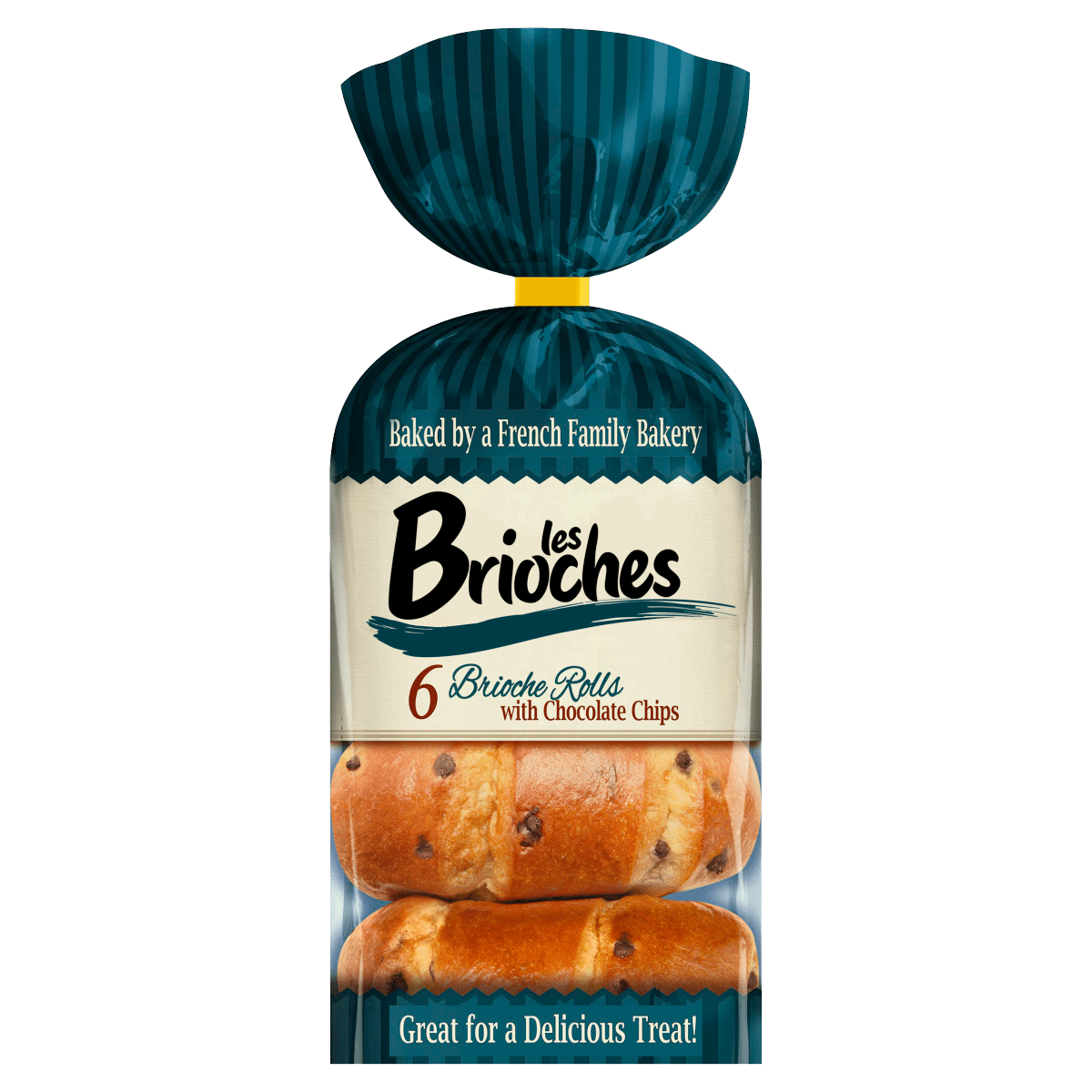 Les Brioches 6 Brioche Rolls with Chocolate Chips 210g
