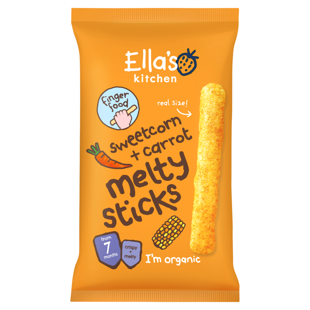Ella’s Kitchen Sweetcorn + Carrot Melty Sticks 7+ Months 16g