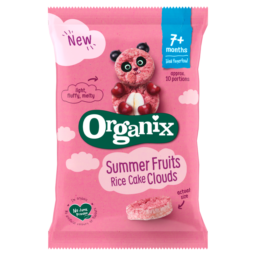 Organix Summer Fruits Rice Cake Clouds 7+ Months 40g