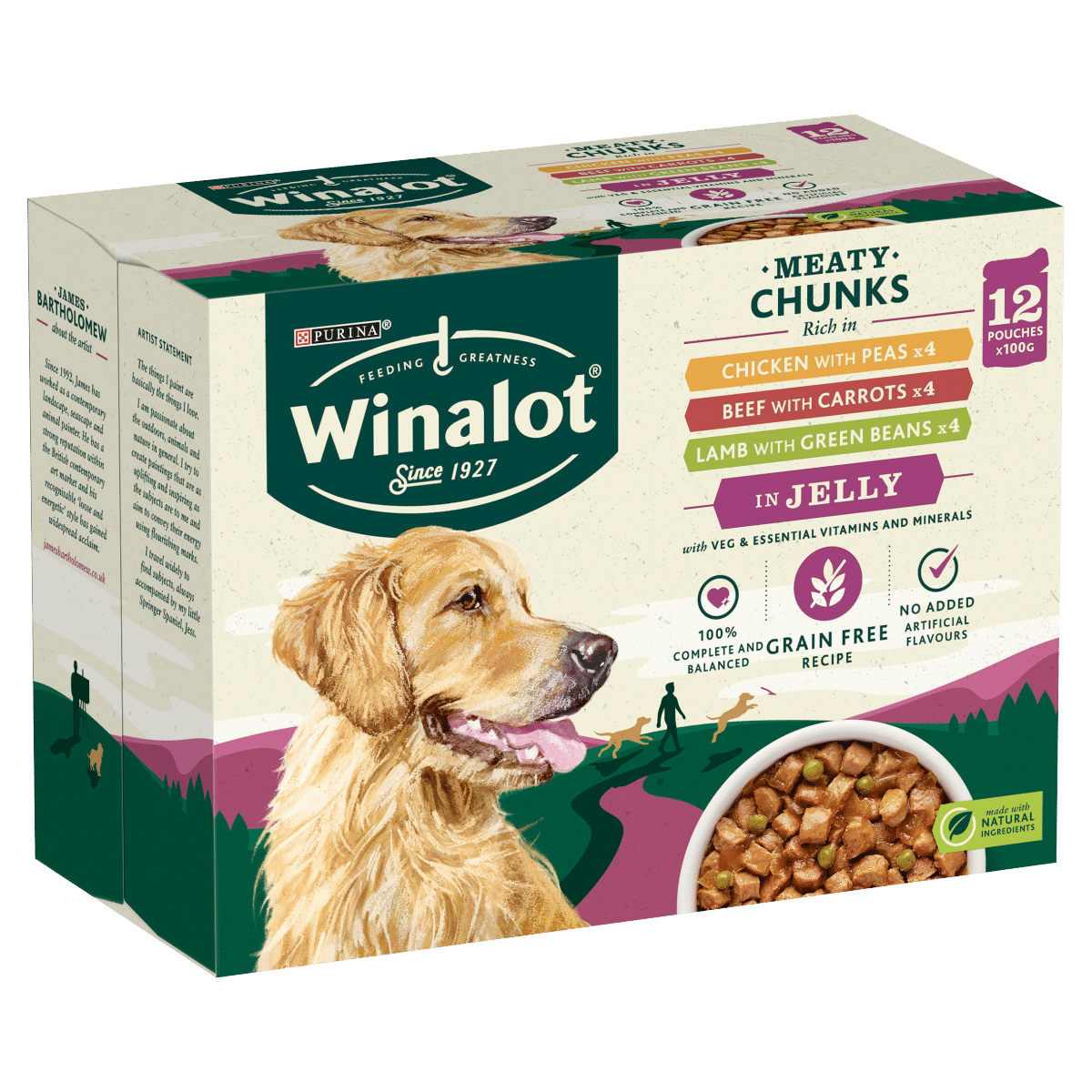 WINALOT Adult Dog Food Pouch Mixed in Jelly 12 x 100g