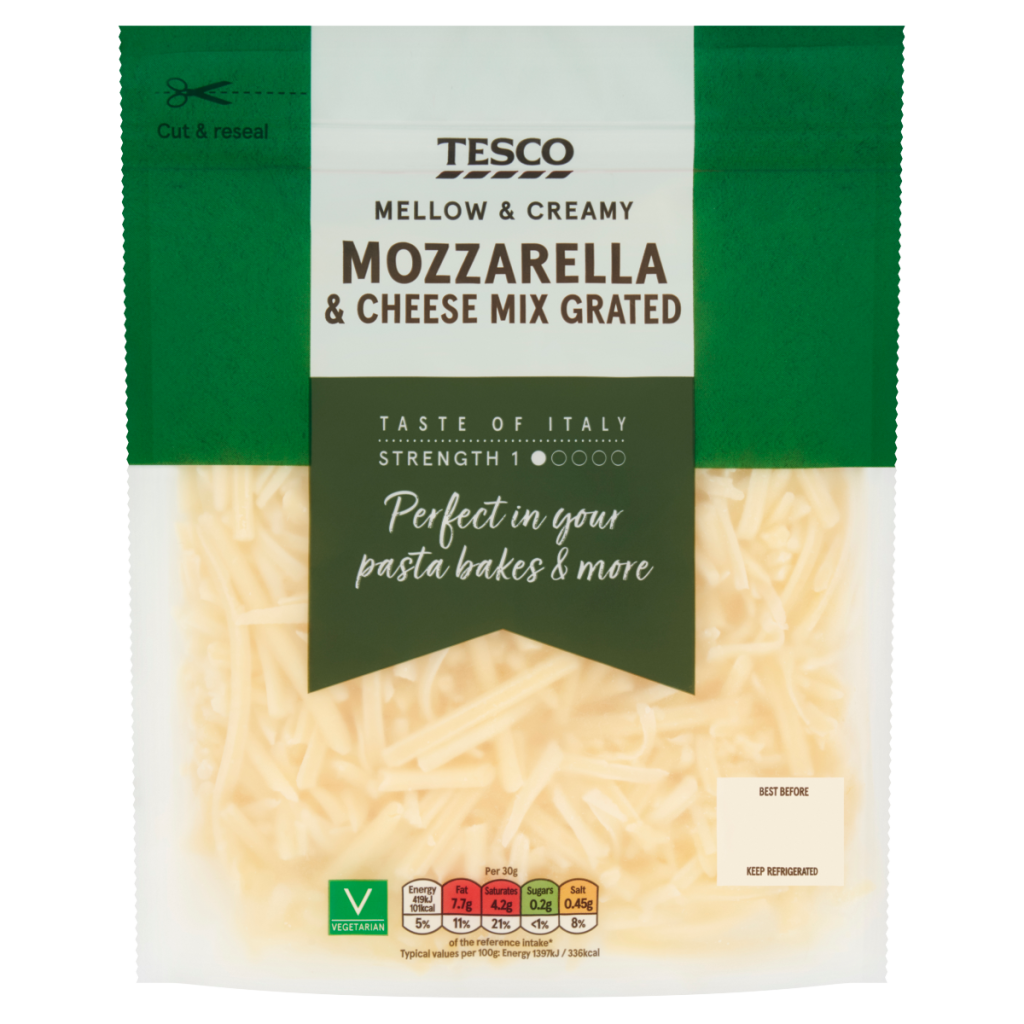 Tesco Mozzarella & Cheese Mix Grated 250g
