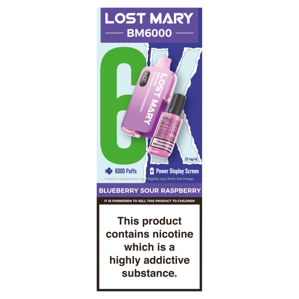 Lost Mary BM6000 Blueberry Sour Raspberry 20mg/ml
