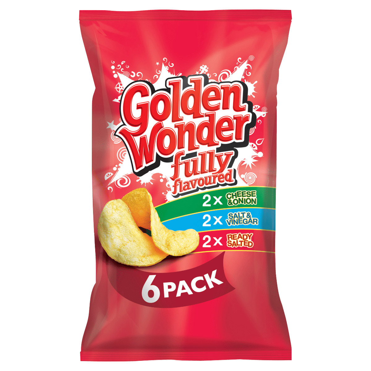 Golden Wonder Fully Flavoured Variety Pack 6 x 25g