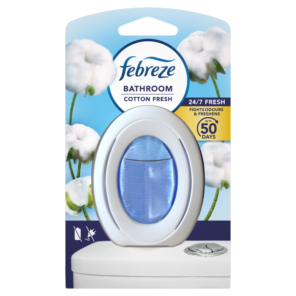 Febreze Bathroom, Continuous Air Freshener Cotton Fresh 1 Count