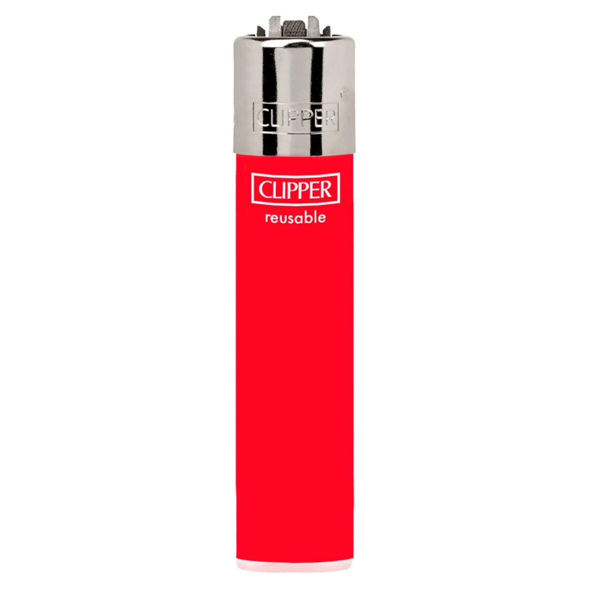 Clipper Solid Colour Silver Top Lighter