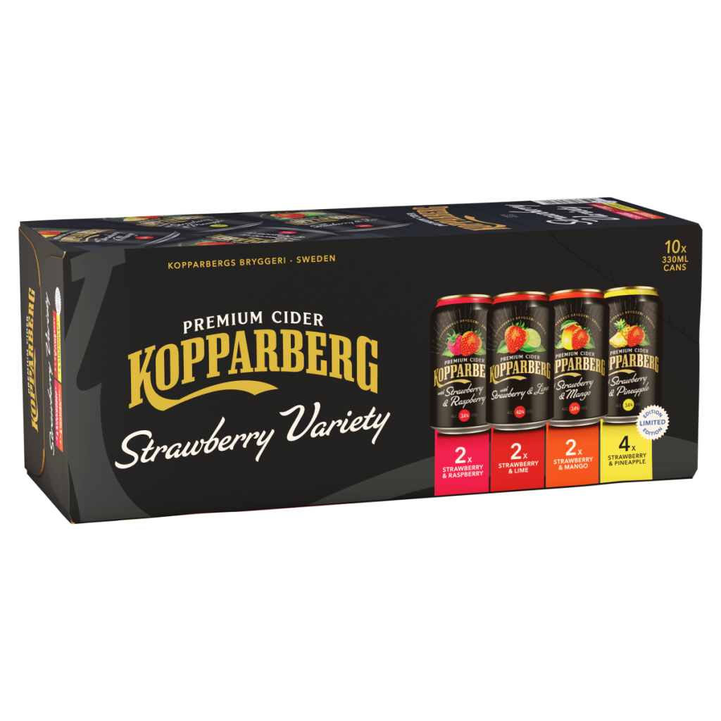Kopparberg Premium Cider Strawberry Variety 10 x 330ml