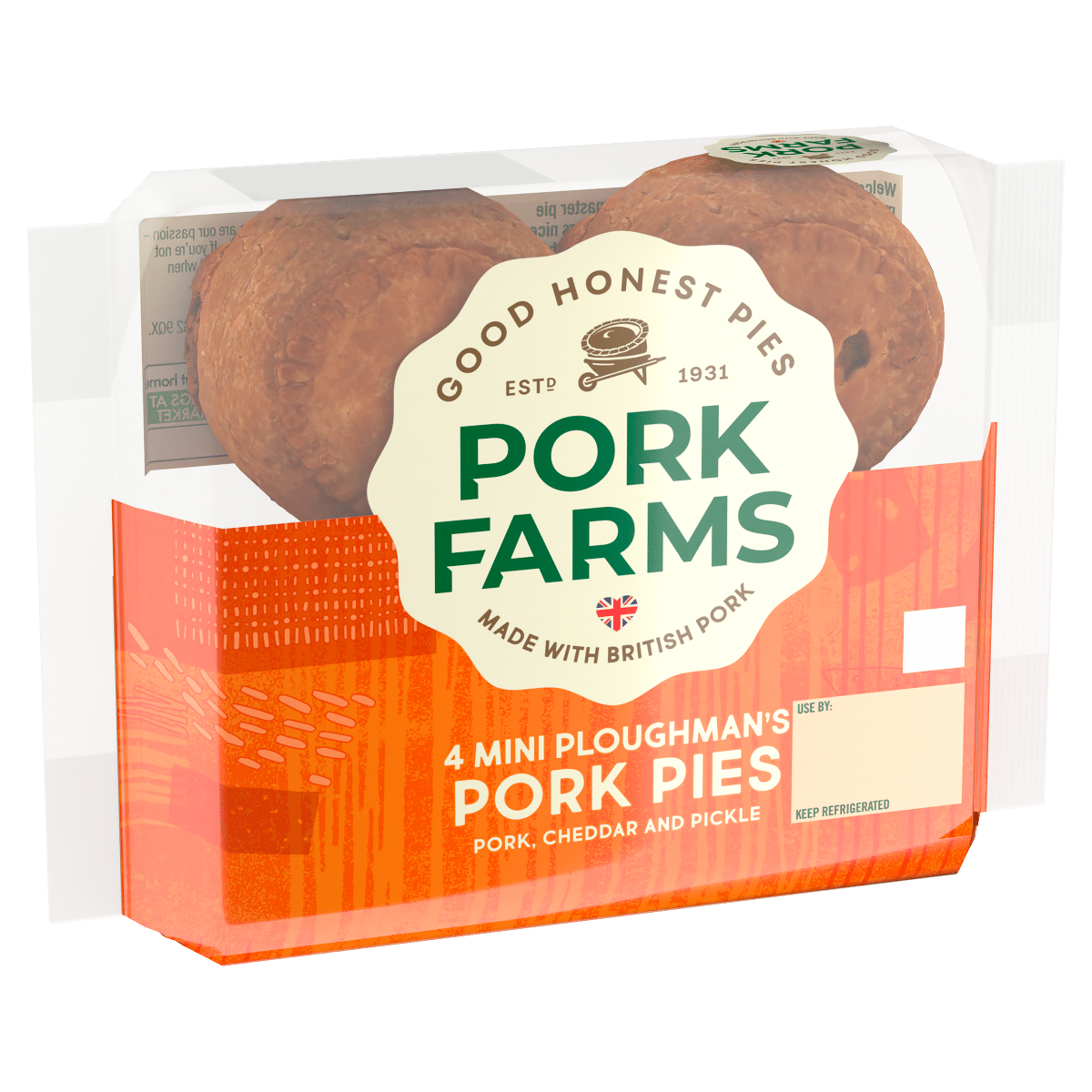 Pork Farms 4 Mini Ploughman’s Pork Pies 200g