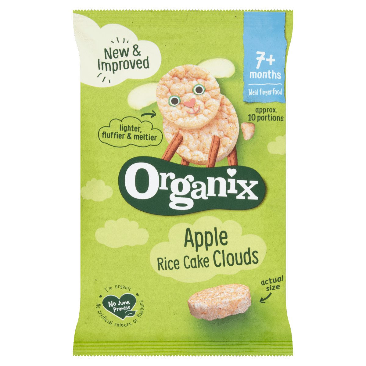 Organix Apple Rice Cake Clouds 7+ Months 40g