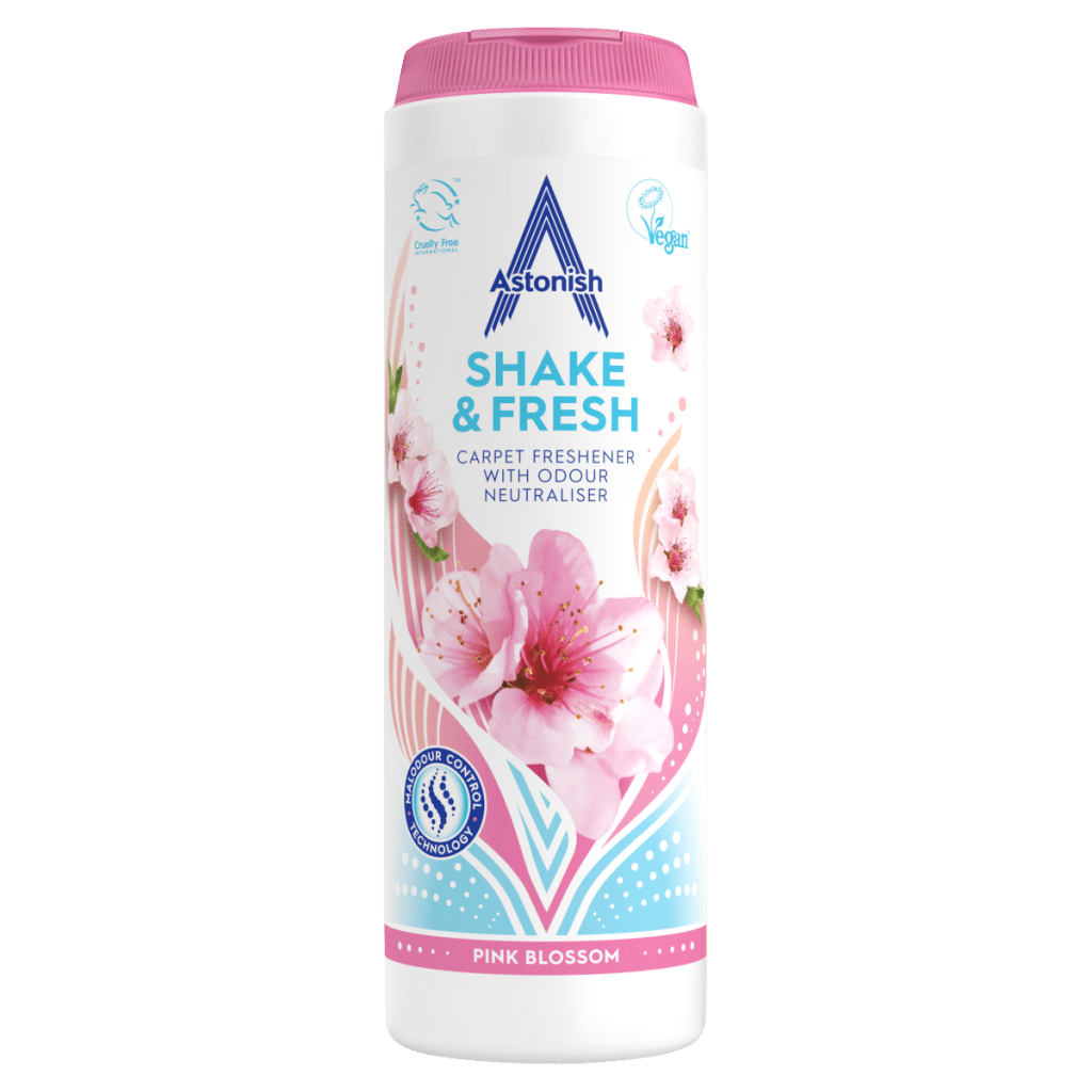 Astonish Pink Blossom Carpet Freshener with Odour Neutraliser 350g