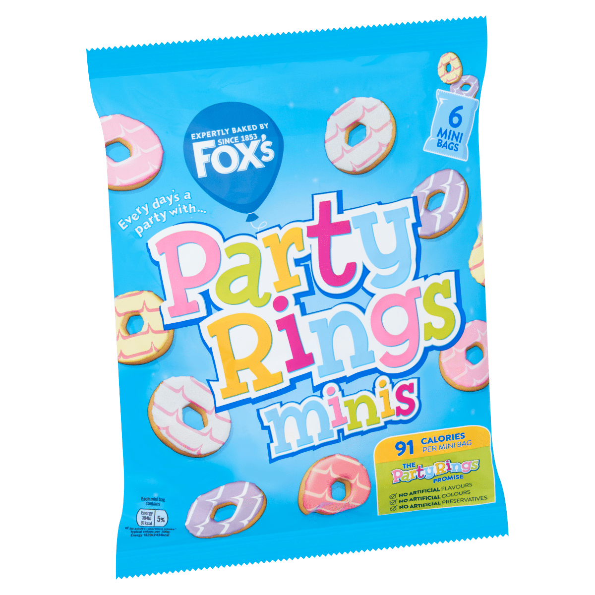 Fox’s Party Rings Minis 6 x 21g