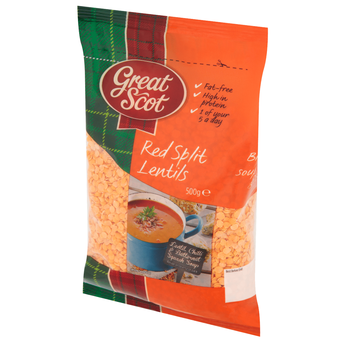 Great Scot Red Split Lentils 500g