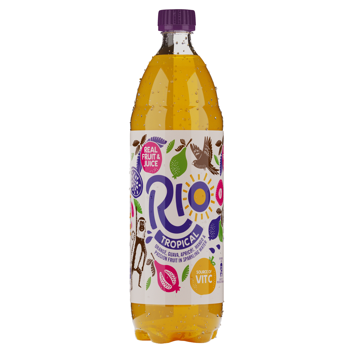 Rio Tropical Orange, Guava, Apricot, Mango & Passion Fruit in Sparkling Water 1.5L