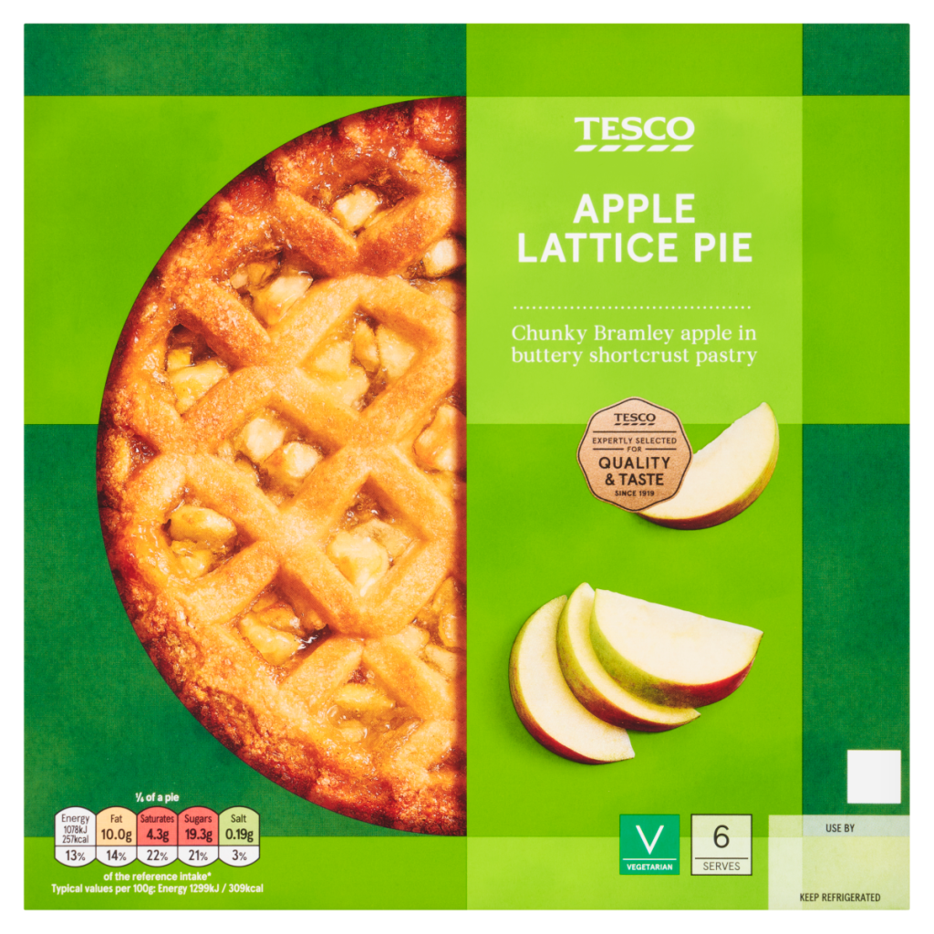 Tesco Apple Lattice Pie 500g