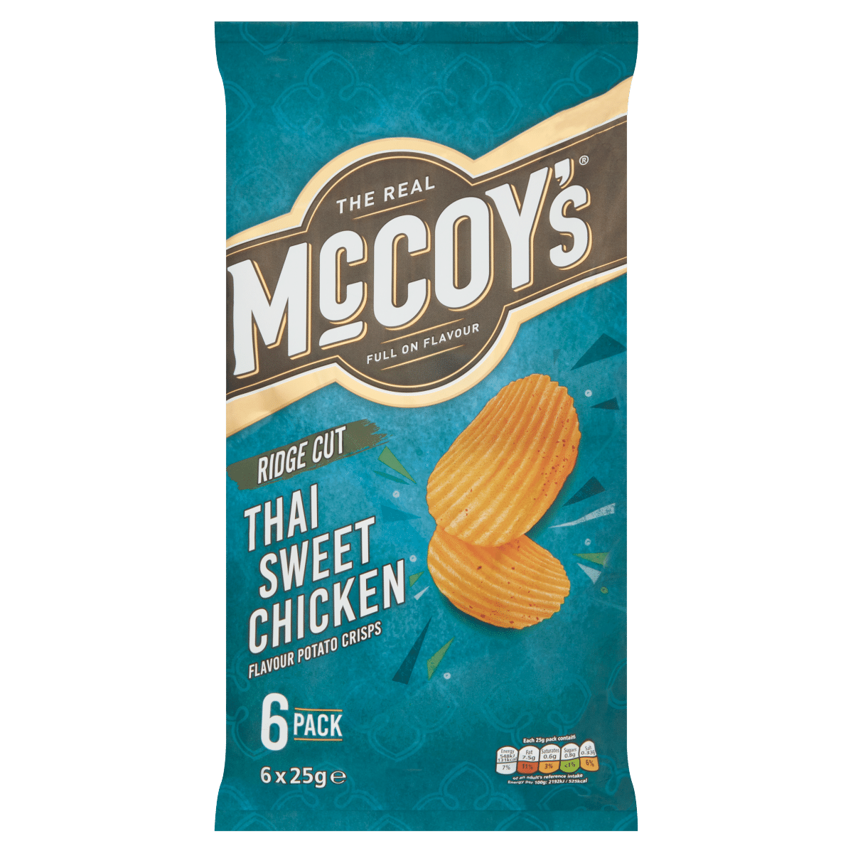 McCoy’s Thai Sweet Chicken Flavour Potato Crisps 6 x 25g