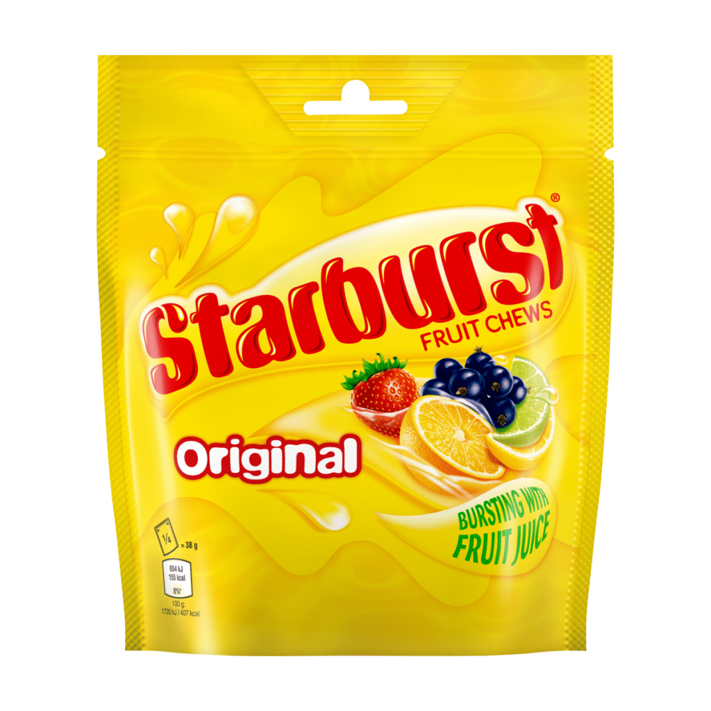 Starburst Vegan Chewy Sweets Fruit Flavoured Pouch Bag 138g