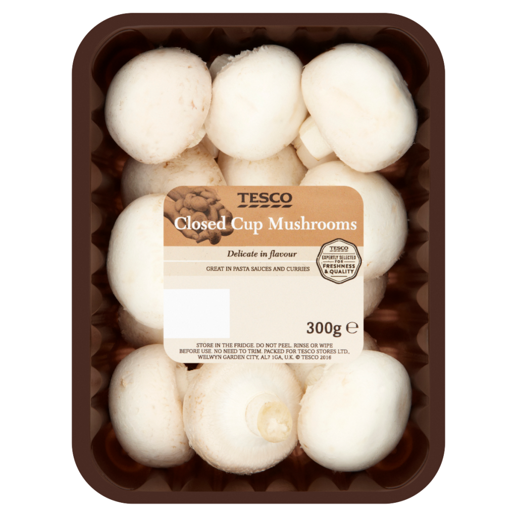 Tesco Closed Cup Mushrooms 300g