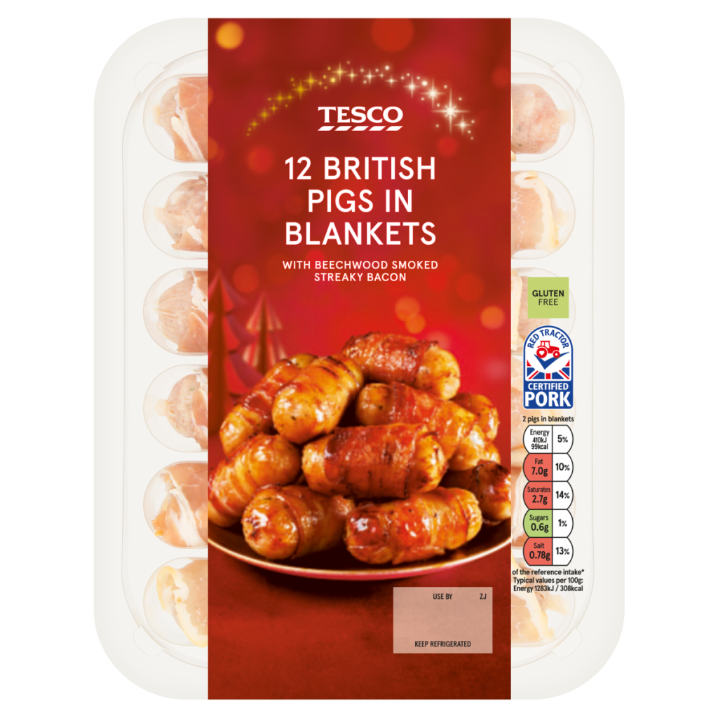 Tesco 12 British Pigs in Blankets 222g