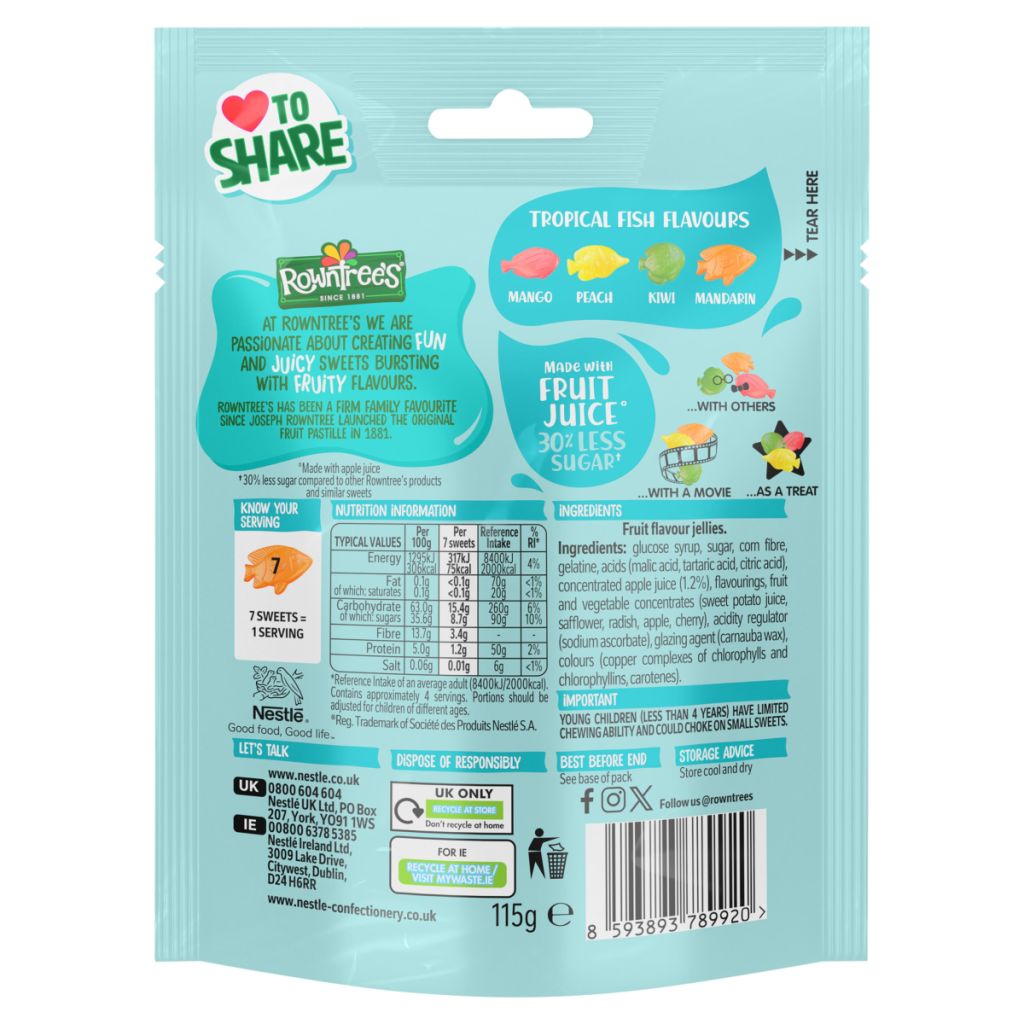 Rowntree’s Tropical Fish 115g