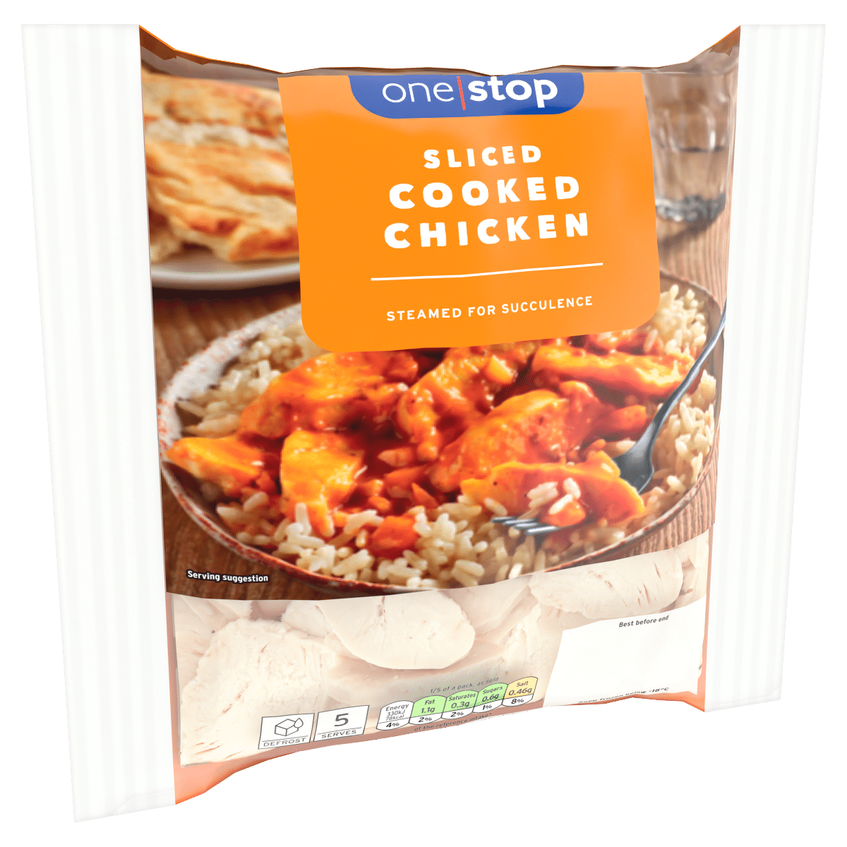 One Stop Sliced Cooked Chicken 340g
