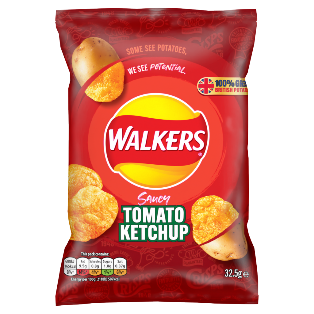 Walkers Tomato Ketchup Crisps 32.5g