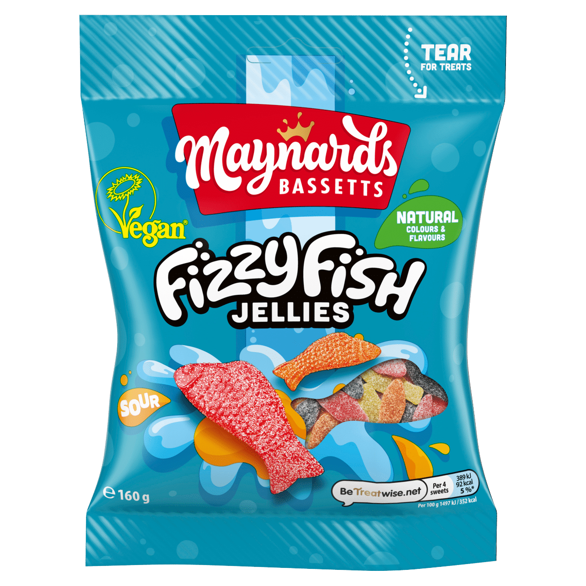 Maynards Bassetts Fizzy Fish Jellies 160g