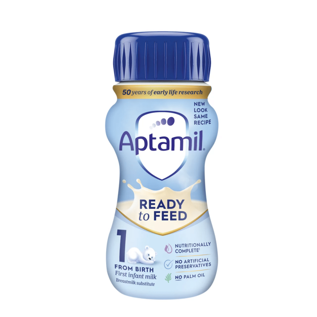 Aptamil 1 First Infant Baby Milk Liquid Formula, Ready to Feed, From Birth, 200ml
